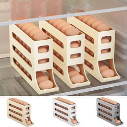 khay trứng , khay đựng trứng lăn tự động bằng nhựa tiết kiệm diện tích cho tủ lạnh tiện lợi 3