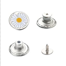 Bộ 42 khuy quần jean 17mm, cúc kim loại họa tiết, kèm tua vít tháo dễ dàng, tiện lợi cho người dùng. 7
