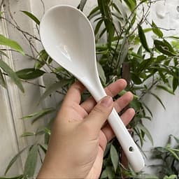 Muôi Canh Thìa Sứ Trắng Cao Cấp Sang Trọng Phong Cách Bắc Âu Độ Bền Cao M37 8
