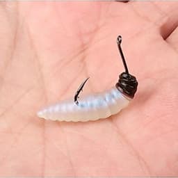 Hộp 100 Mồi Giun Mềm 2CM Chuyên Móc Lưỡi Đơn Câu Đa Năng 3