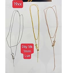 Dây chuyền lắc tay 18K bền đẹp, lõi 0,5 mm, charm Au 750, sản phẩm độc quyền tại KJ. 7