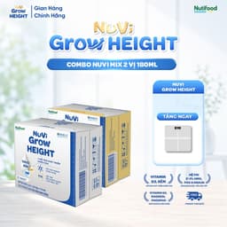 Sữa Nước Nuvi Grow Height (2 Thùng 180m Ít Ngọt + Chuối ) - Hỗ Trợ Phát Triển Chiều Cao 2