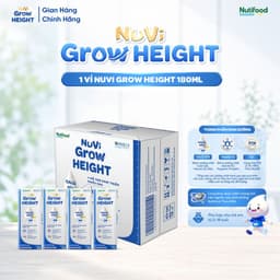 Sữa Nước Nuvi Grow Height (Thùng 24 Hộp 180m Ít Ngọt ) - Hỗ Trợ Phát Triển Chiều Cao 2