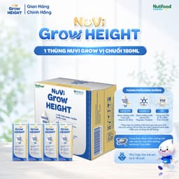 Sữa Nước Nuvi Grow Height (Thùng 24 Hộp 180m Vị Chuối ) - Hỗ Trợ Phát Triển Chiều Cao 2