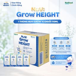 Sữa Nước Nuvi Grow Height (Thùng 24 Hộp 110ml Vị Chuối ) - Hỗ Trợ Phát Triển Chiều Cao 2