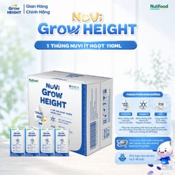 Sữa Nước Nuvi Grow Height (Thùng 24 Hộp 110m Ít Ngọt ) - Hỗ Trợ Phát Triển Chiều Cao 2