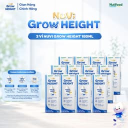 Sữa Nước Nuvi Grow Height (12 Hộp 180m Ít Ngọt ) - Hỗ Trợ Phát Triển Thể Chất Và Chiều Cao 2