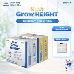 Combo NUVI GROW Mix Vị Chuối 110ml+Ít Ngọt 110ml -Hỗ Trợ Phát Triển Chiều Cao 2