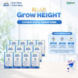 Sữa Nước NuVi Grow Height 110ml Ít Ngọt (12 Hộp)– Dinh Dưỡng Mỗi Ngày Cho Bé 1