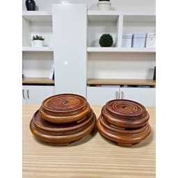 Chân đế gỗ sồi cao cấp tròn cho bát lư hương RỒNG VIỆT, đa dạng kích thước cho bàn thờ thần tài. 6