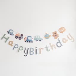 Phụ kiện trang trí sinh nhật tone xanh dương baby đáng yêu 4
