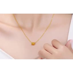 Dây chuyền 18 kara xuyên tâm chuyên dụng lõi 0,5mm, thiết kế thông minh, tiện lợi với chốt co rút và dễ dàng gắn charm. 5