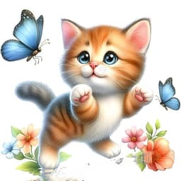 Miếng Dán Trang Trí Mèo Đuổi Bướm 3D, Xe Điện Che Khuyết Điểm Tự Dính 8