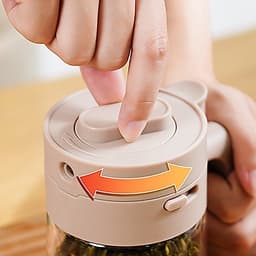Lọ Đựng Gia Vị Thuỷ Tinh Boro Chống Vỡ Cao Cấp - Hộp Đựng Gia Vị Có Thìa Để Ngăn Riêng Chống Ẩm, Nắp Kín Có Khóa 5