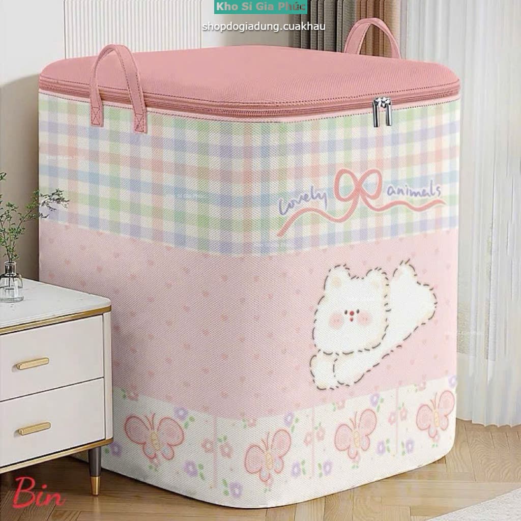 TÚI VẢI ĐỰNG ĐỒ SIÊU TO 150L – MẪU MÈO DỄ THƯƠNG