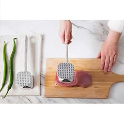Búa dần thịt, giã gừng tỏi bằng nhôm và Dụng Cụ Nghiền Tỏi Bằng Thép Garlic Press . 2