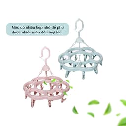 Mắc Dù Phơi Quần Áo Nhựa Cao Cấp Việt Nhật, Móc Dù Vuông, Tròn Kẹp Quần Áo, Đồ Lót- Việt Nhật Plastic Official 3