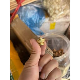 Chén Hứng Dầu Triện (MS02) chất liệu Đồng Chống Kiến Gắn Vào Móc Lồng Chim Hàng Phụ kiện lồng chim Huyền Trần 2