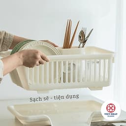 (Chính Hãng 100%) Rổ Úp Chén Bát Tiện Ích Việt Nhật (3535) - Việt Nhật Plastic HN 5