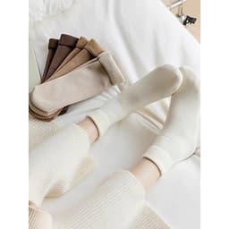 Set 10/Đôi Tất Vớ Cotton Lót Lông Nỉ Giữ Nhiệt Cao Cổ Siêu Ấm Cho Nữ Đủ Màu 8