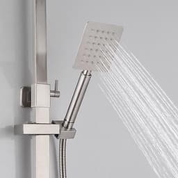 Sen Cây Tắm Đứng HATO Inox SUS 304 Mờ, Vòi Sen Cây Vuông Nóng Lạnh, 3 Chế Độ Xả Nước, Chống Han Gỉ, Chống Bám Cặn Canxi 5