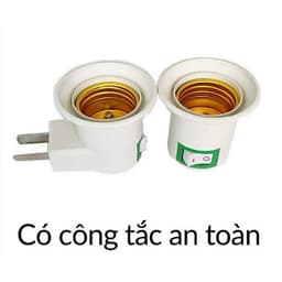 Đuôi đèn E27 có công tắc và phích cắm trực tiếp vào ổ, chuôi đèn xoay đui bóng đèn E27 hàng mới về 6