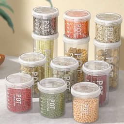 Combo 4 Hộp đựng gia vị nhà bếp muối, đường, bột ngọt, hạt nêm - đựng ngũ cốc đồ khô chống ẩm mốc  4