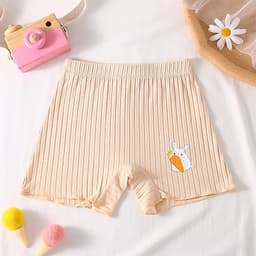 Combo 4 quần chíp đùi cotton gân tăm tre họa tiết Thỏ Cà Rốt cho bé gái, quần đùi bảo hộ thoáng mát co giãn  Cherikids 7