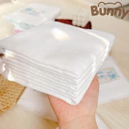Set 10 khăn sữa xô cao cấp Bunny cho bé, mềm mại, thấm hút tốt. 4