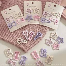 Set 32 Kẹp Tóc Bấm Cho Bé – Nhiều Hình Xinh Xắn Tông Hồng Tím Dễ Thương 3