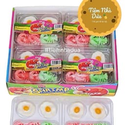 Khay 20 hộp kẹo dẻo hình tôm hùm trứng ốp thơm ngon hấp dẫn, kẹo dẻo tôm hùm trứng ốp siêu hot 1