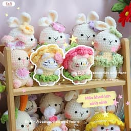 (Hàng sẵn hoả tốc) Móc khoá Len hình Hình Thú, cờ Việt Nam bằng len handmade quà tặng noel Móc khóa cặp đôi  - Erashop 2