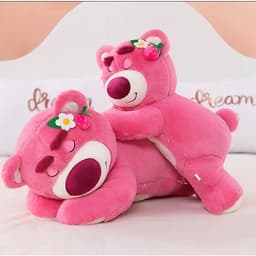 Gấu bông Lotso dâu, gấu dâu nằm ngủ đáng yêu size 40cm - hàng cao cấp 2