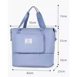 Túi Du Lịch 2 Tầng Cỡ Lớn Gấp Gọn DVN Đa Năng Chống Nước Xách Tay Vải Đựng Quần Áo Nhiều Ngăn 1728 6