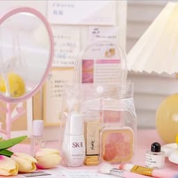 Túi xách mua sắm bằng nhựa PVC trong suốt chống thấm nước cao cấp tiện lợi 9
