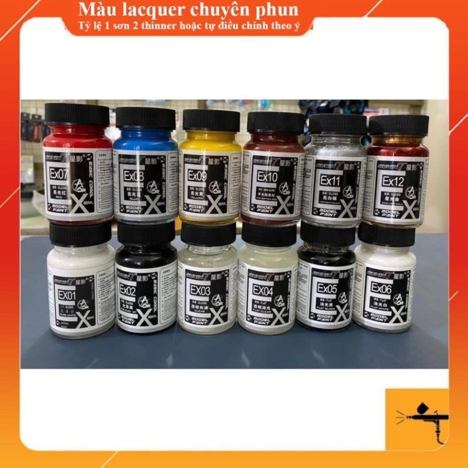 Sơn SUNIN7 EX01-EX35 60ml - Sơn EX Series Cao Cấp Bóng/Mờ Cho Gunpla và Mô Hình DIY Chính Hãng