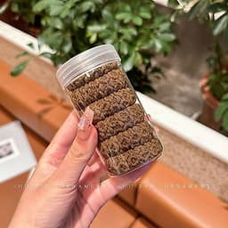 Hộp 6 dây cột tóc len co giãn phong cách Hàn Quốc 7