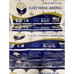 Giấy Hàng Không Xịn (Lốc 10 Cuộn) 1.4kg và Giấy Vệ Sinh Hàn Quốc Lucky Không Lõi (1 Lốc 6 Cuộn) . 2