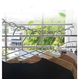 Dây xích phơi quần áo INOX có Móc Khóa chống trượt 2