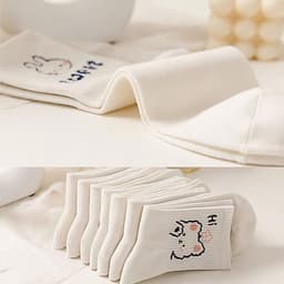 Combo 10 Đôi Tất Unisex Cao Cổ Lucky, Vớ Contton Thoáng Khí Kháng Khuẩn ZepXinh.Store 9