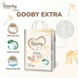 (Combo quà 1 bịch) Tã/bỉm Gooby Extra mềm mại, chống tràn, siêu thấm hút, khô thoáng an toàn cho bé 3