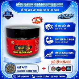 Cám LEXUS Channa Fish Feed 4mm 25g Cho Cá Lóc Lạnh, Hỗ Trợ Khung Xương, Nan Kỳ Cao, Tăng Viền Lửa 6
