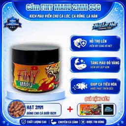 Cám FINY MARU 4mm 35g Cho Cá Lóc Vảy Rồng | Vảy Rồng Đỏ, Vảy Rồng Vàng | Hỗ Trợ Lên Màu Yellow Red, Hoa Văn Batik 3