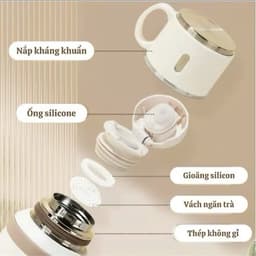 BÌNH GIỮ NHIỆT JOIN HANDS INOX 316 CAO CẤP 600ML – NẮP LÀM CỐC- CÓ LỌC TRÀ TIỆN LỢI 3