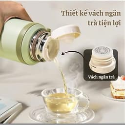 BÌNH GIỮ NHIỆT JOIN HANDS INOX 316 CAO CẤP 600ML – NẮP LÀM CỐC- CÓ LỌC TRÀ TIỆN LỢI 4