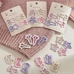 Túi 32 kẹp tách nhiều màu Ngọt Ngào Thời Trang Cho Bé Gái Dễ Thương phong cách HQ free ship 4