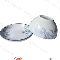 Bộ Bát Diệp Hồng  31 Chi Tiết Phong Cách Sang Trọng Lịch Sự, Chất Liệu Sứ Cao Cấp An Toàn [ đĩa  vuông ] 2