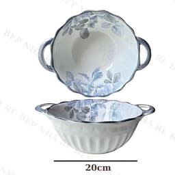 Bộ Bát Diệp Hồng  31 Chi Tiết Phong Cách Sang Trọng Lịch Sự, Chất Liệu Sứ Cao Cấp An Toàn [ đĩa  vuông ] 5