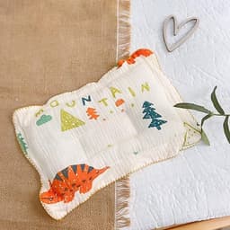 Gối xô sơ sinh chữ nhật cho bé chính hãng vải sợi Muslin cao cấp chống méo đầu, êm ái, thoải mái cho bé 5
