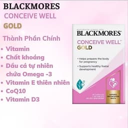 (date T3/2028) Viên uống Blackmores Conceive Well Gold giúp bổ cho trứng, tăng khả năng thụ thai, 56 viên 4